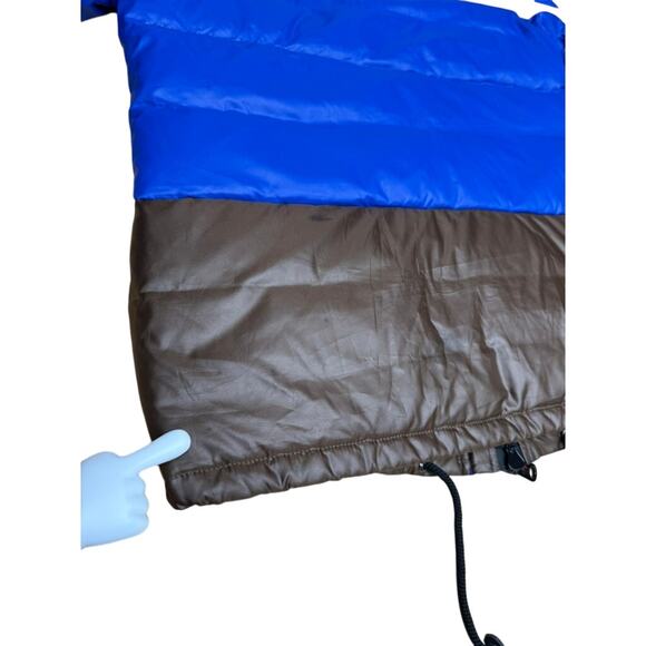 "MONCLER" GRENOBLE Puffer Coat SZ 2 90% Down 10% Feather Brown/Black Hooded - Picture 12 of 16